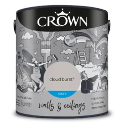 Crown Walls & Ceilings Matt Emulsion Cloud Burst - 2.5L 10 Crown Walls & Ceilings Matt Emulsion Cloud Burst - 2.5L -Best Paint Store 12804351 1384969531379487