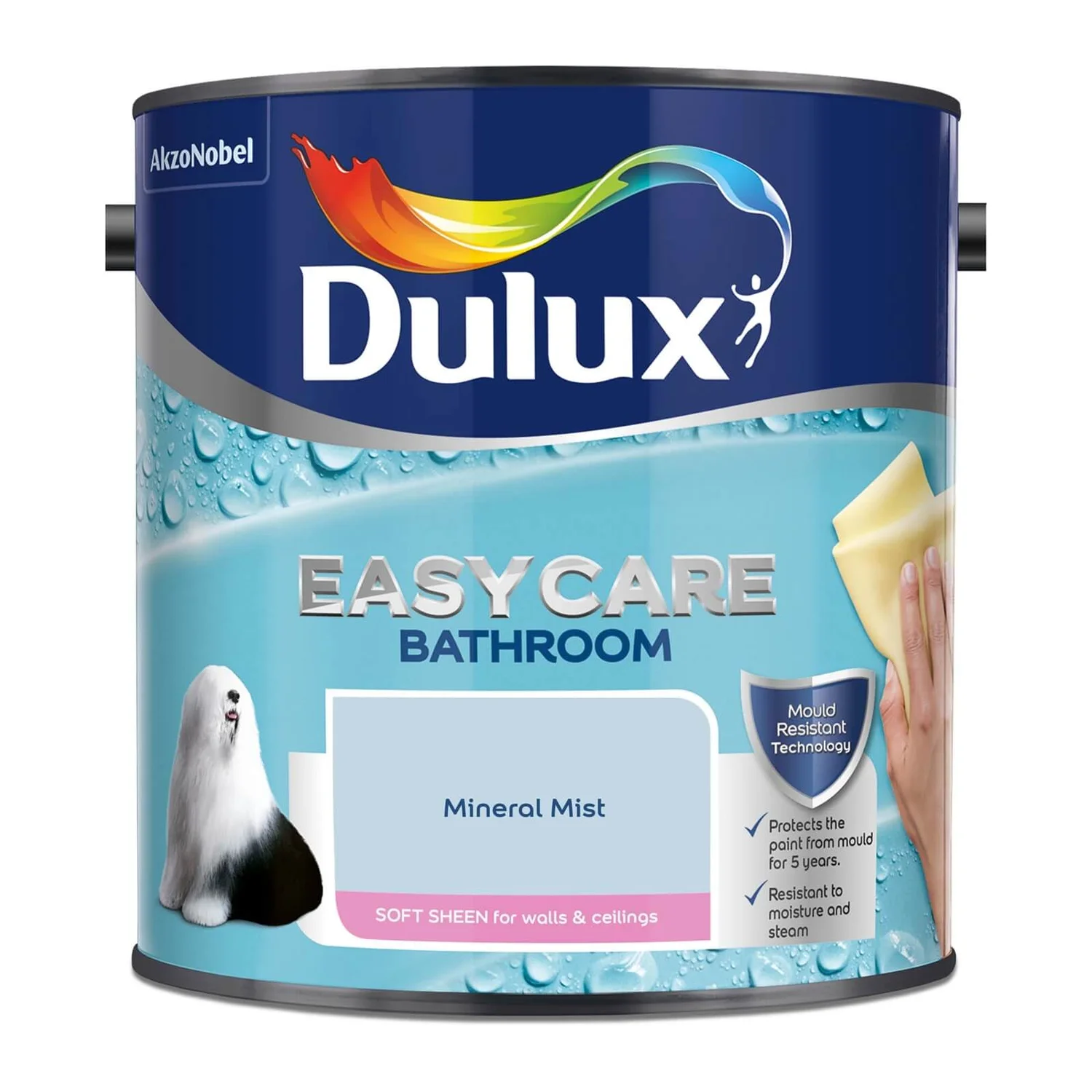 Dulux Easycare Bathroom Mineral Mist Blue - Soft Sheen Paint - 2.5L Dulux Easycare Bathroom Mineral Mist Blue - Soft Sheen Paint - 2.5L -Best Paint Store 12804562 6714833204129057