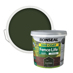 Ronseal One Coat Fence Life Paint Forest Green - 5L
