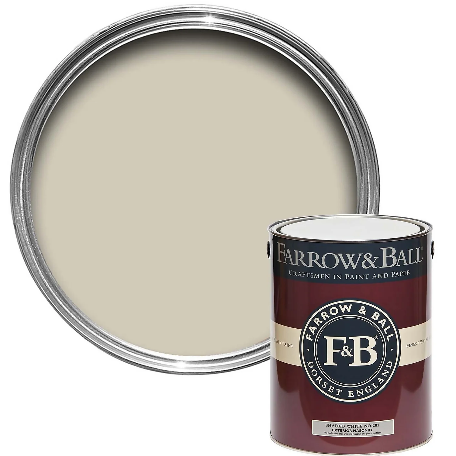 Farrow & Ball Exterior Masonry Paint Shaded White - 5L Farrow & Ball Exterior Masonry Paint Shaded White - 5L -Best Paint Store 12806184 3854951869769899