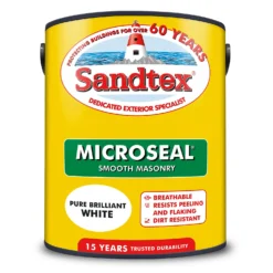 Sandtex® Ultra Smooth Masonry Paint Pure Brilliant White - 5L -Best Paint Store 12807595 6444871498676237