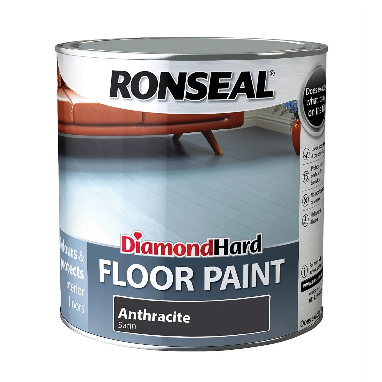 Ronseal Diamond Hard Floor Paint Anthracite - 2.5L Ronseal Diamond Hard Floor Paint Anthracite - 2.5L -Best Paint Store 12807641 4314843308060948