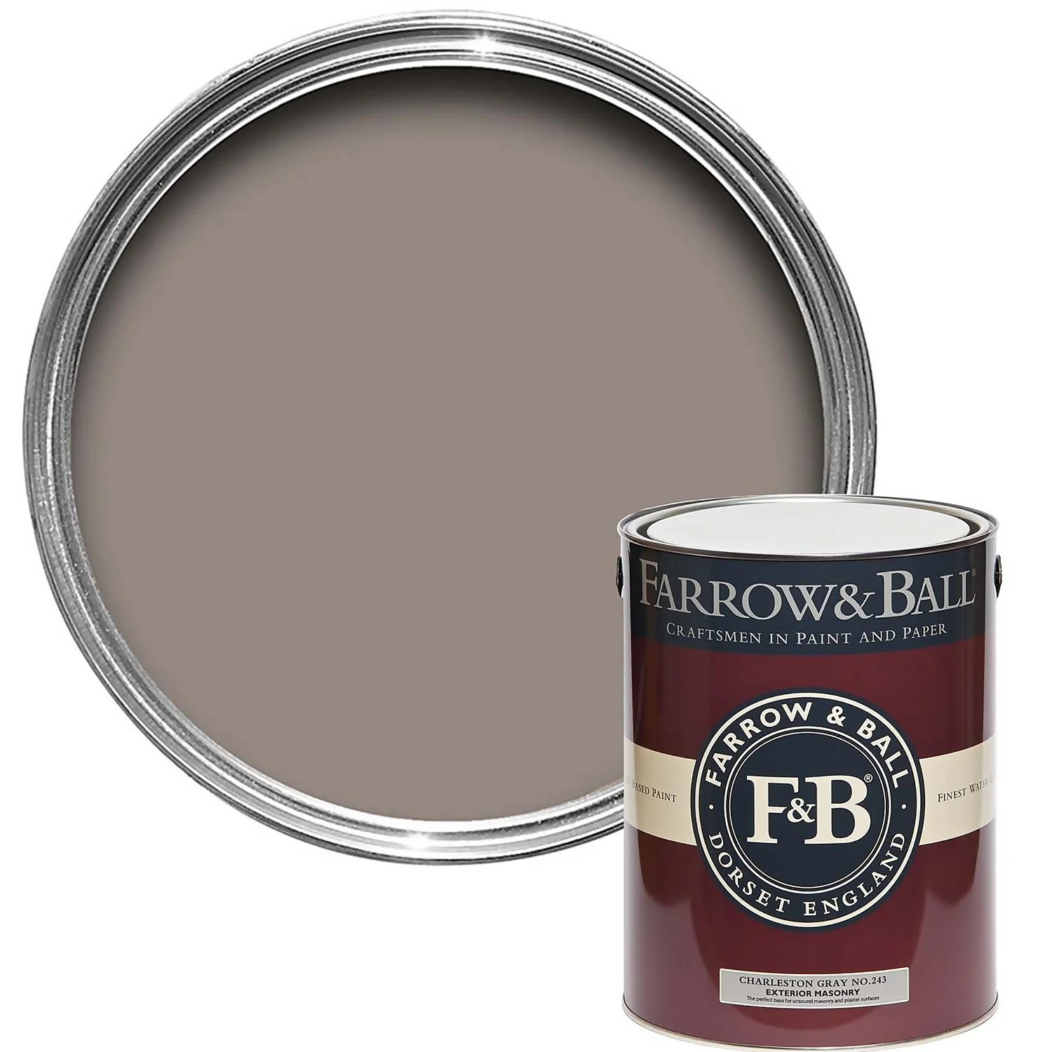 Farrow & Ball Exterior Masonry Paint Charleston Gray - 5L Farrow & Ball Exterior Masonry Paint Charleston Gray - 5L -Best Paint Store 12807732 1754951874549922