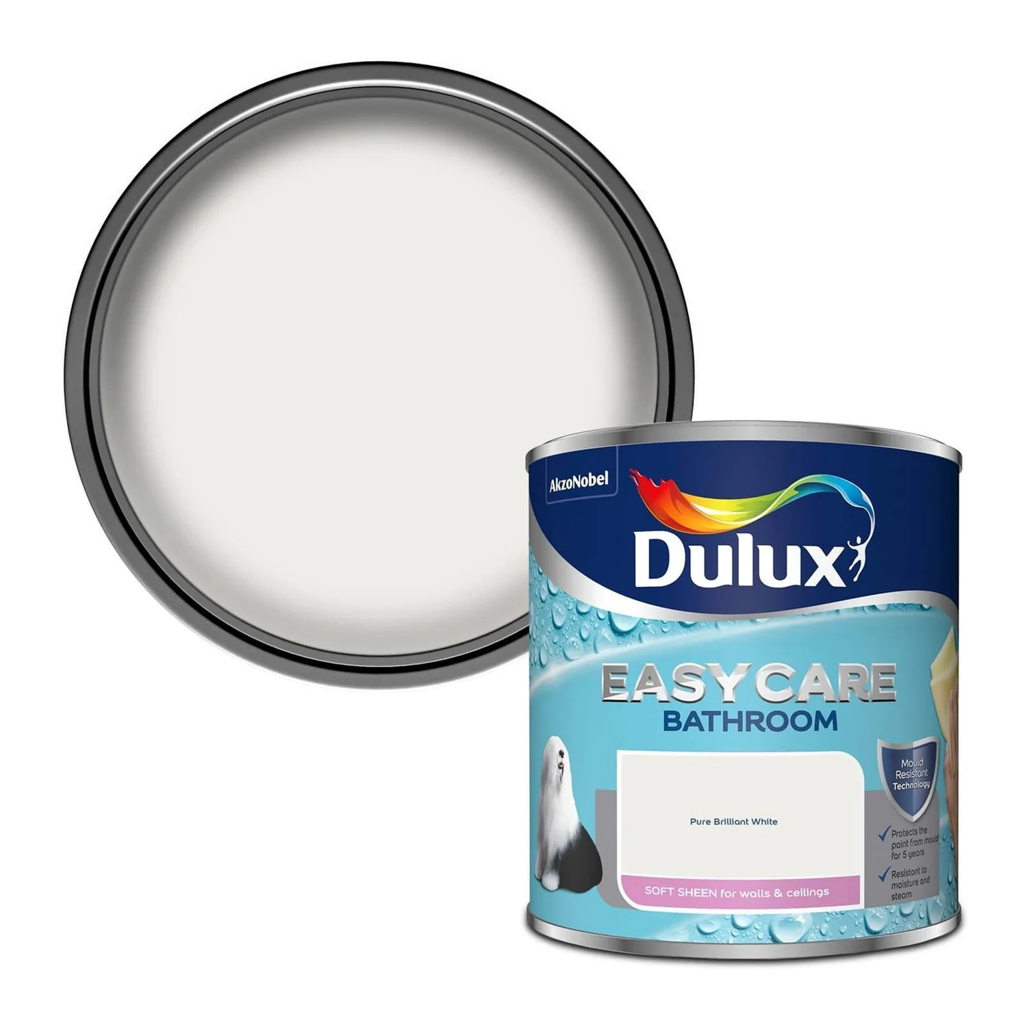 Dulux Easycare Bathroom Pure Brilliant White - Soft Sheen Paint - 1L Dulux Easycare Bathroom Pure Brilliant White - Soft Sheen Paint - 1L -Best Paint Store 12808305 1204831917195426
