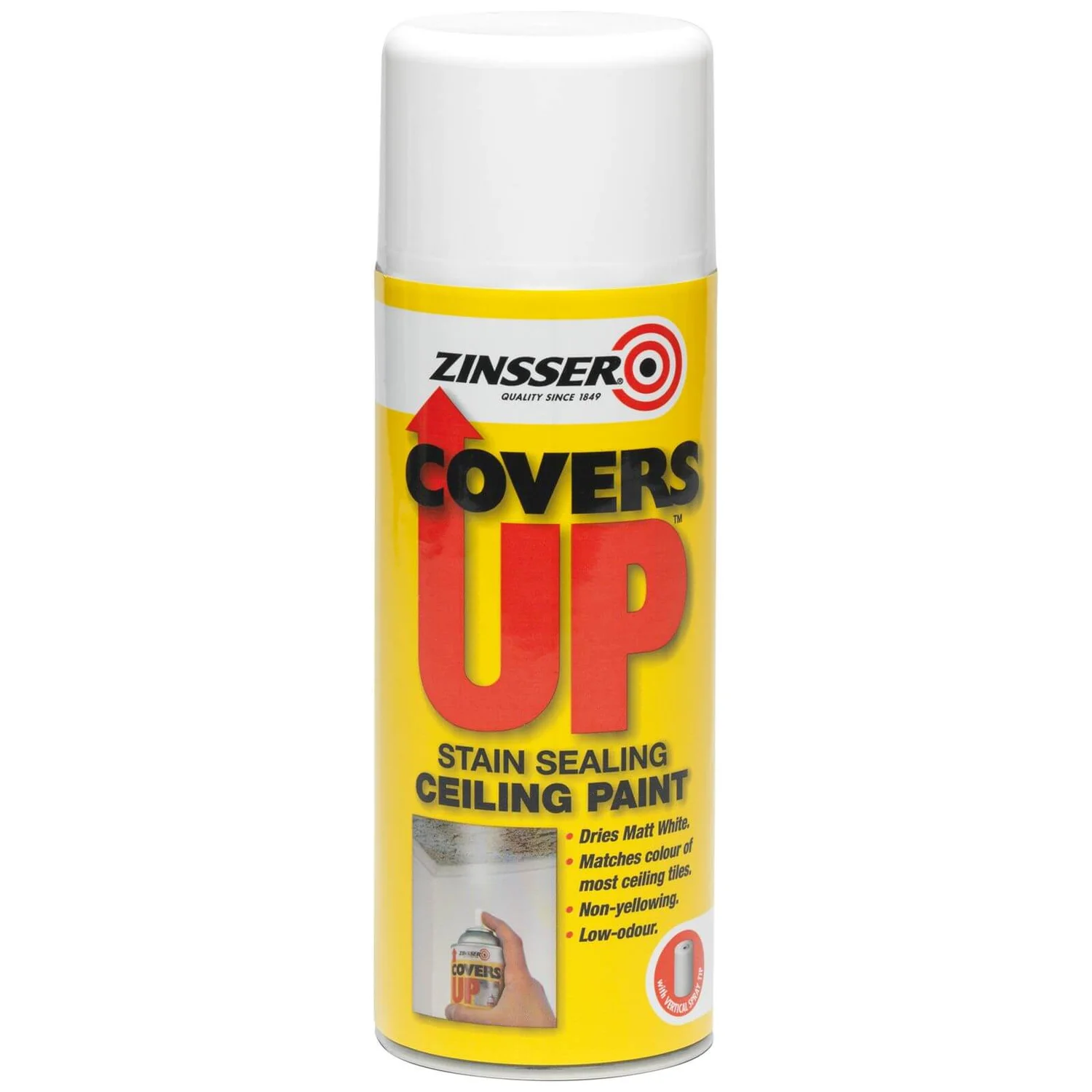 Zinsser White Covers Up Matt Spray Paint - 400ml Zinsser White Covers Up Matt Spray Paint - 400ml -Best Paint Store 12808437 1554831968743268
