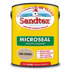 Sandtex® Ultra Smooth Masonry Paint Mid Stone - 5L -Best Paint Store 12808538 5424871316070167