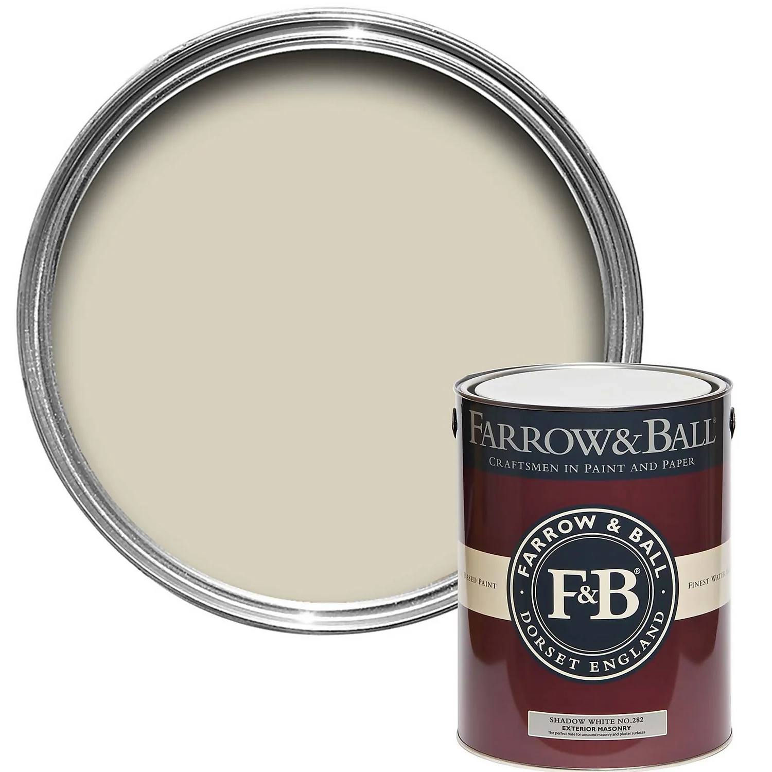 Farrow & Ball Exterior Masonry Paint Shadow White - 5L Farrow & Ball Exterior Masonry Paint Shadow White - 5L -Best Paint Store 12808813 1384951874236683