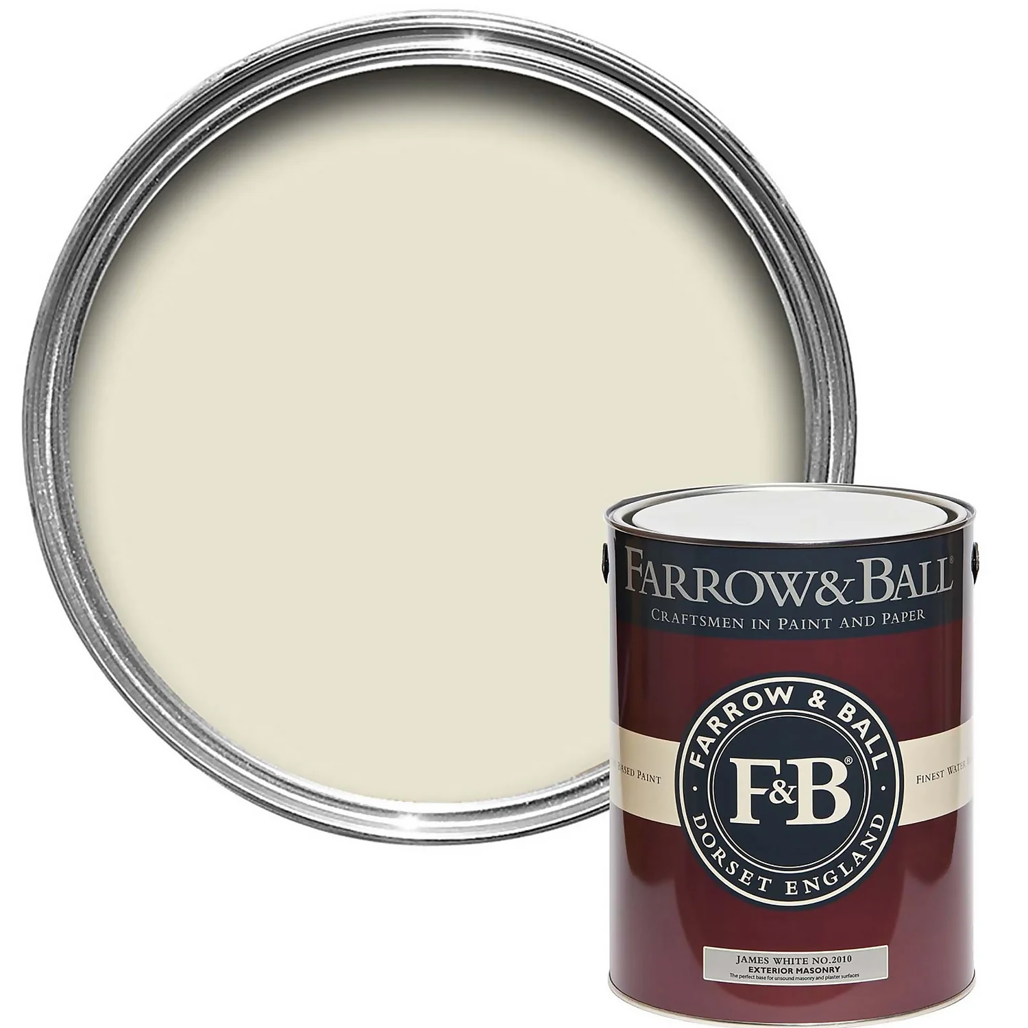 Farrow & Ball Exterior Masonry Paint James White - 5L Farrow & Ball Exterior Masonry Paint James White - 5L -Best Paint Store 12808910 5734951873135947