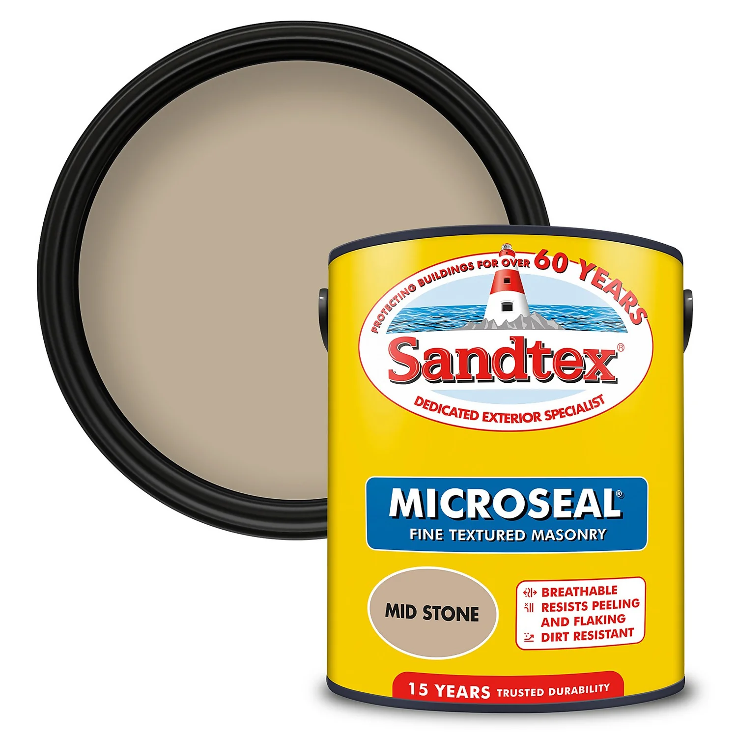 Sandtex® Textured Masonry Paint Mid Stone - 5L Sandtex® Textured Masonry Paint Mid Stone - 5L -Best Paint Store 12809310 1224871505252303