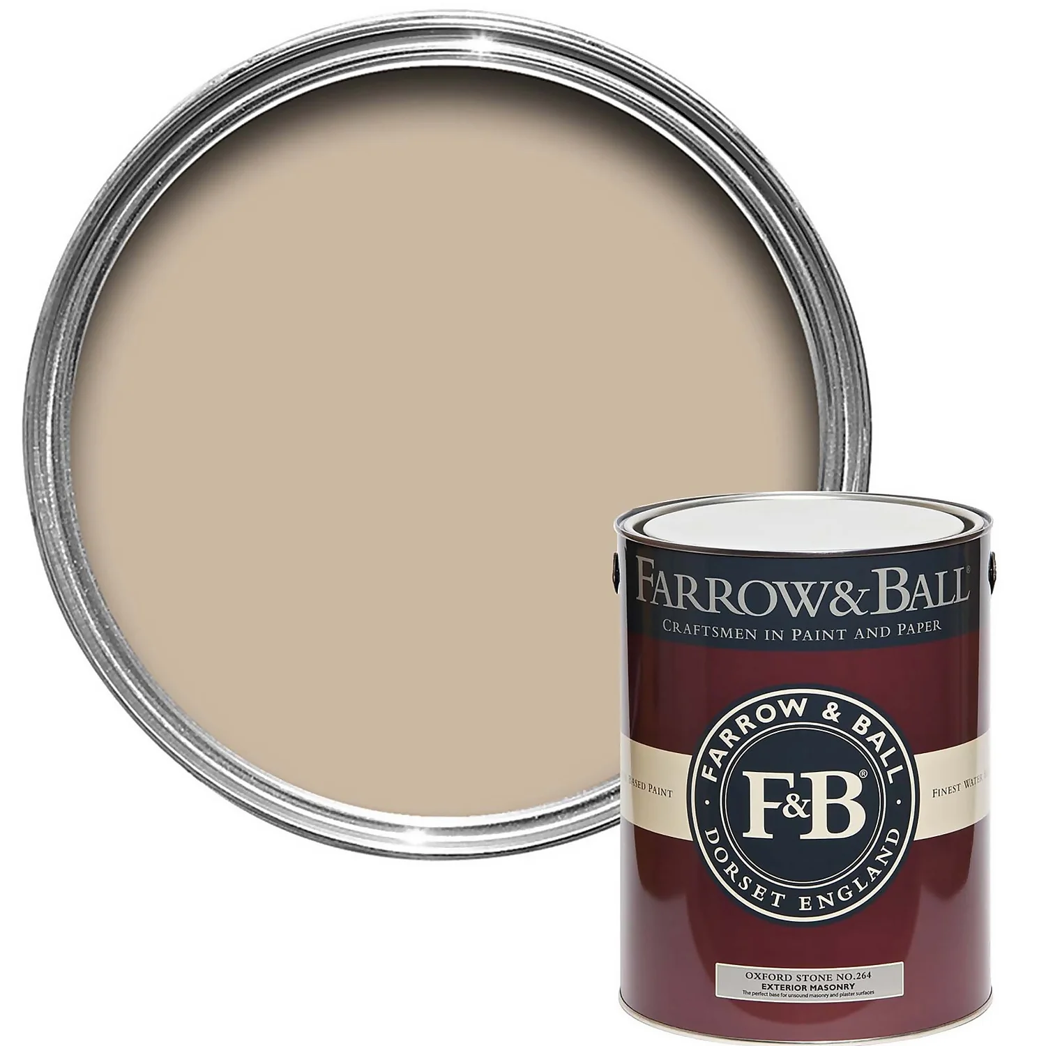 Farrow & Ball Exterior Masonry Paint Oxford Stone - 5L Farrow & Ball Exterior Masonry Paint Oxford Stone - 5L -Best Paint Store 12809408 3364951872452250
