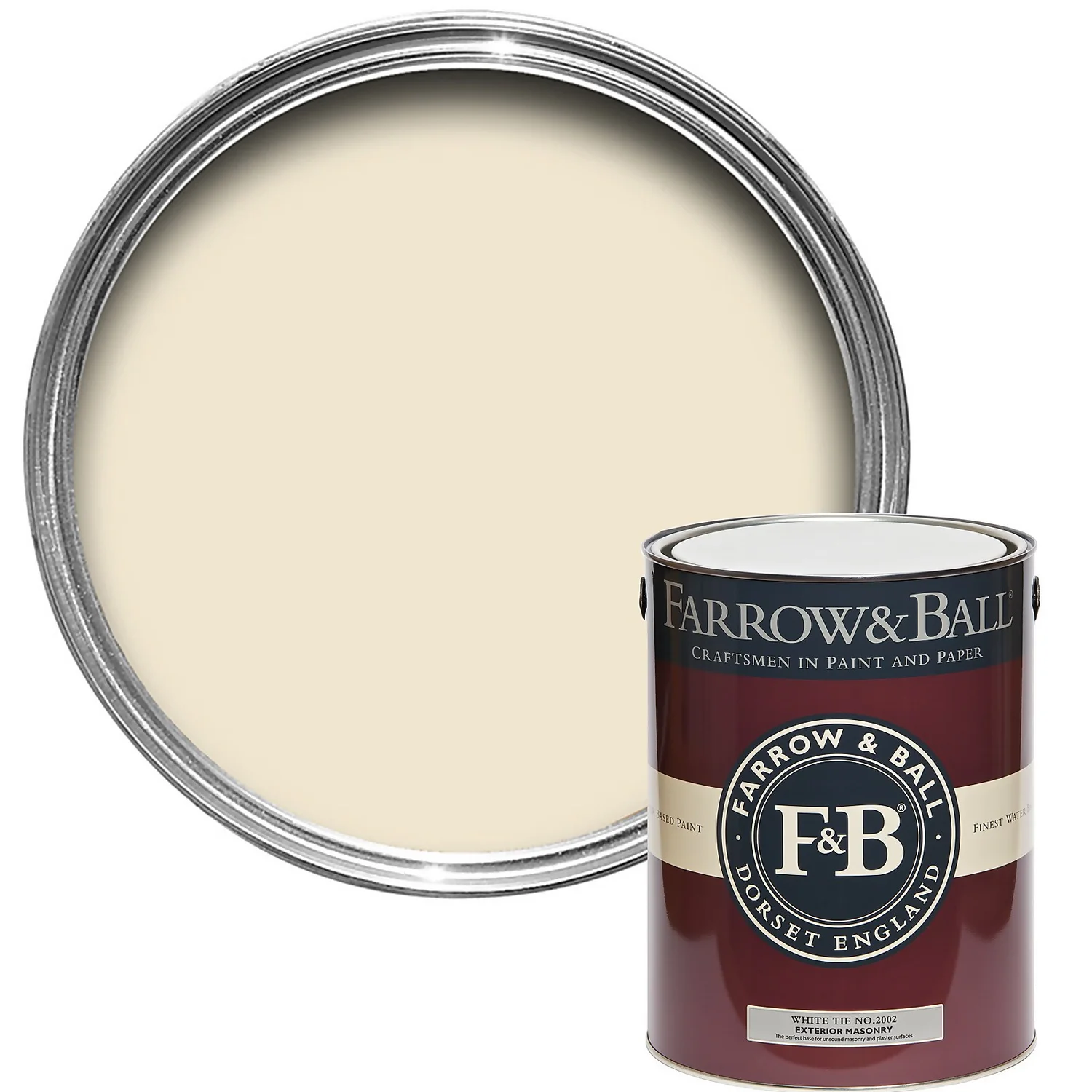 Farrow & Ball Eco Exterior Matt Masonry Paint No.2002 White Tie - 5L Farrow & Ball Eco Exterior Matt Masonry Paint No.2002 White Tie - 5L -Best Paint Store 12809409 1485039800196124