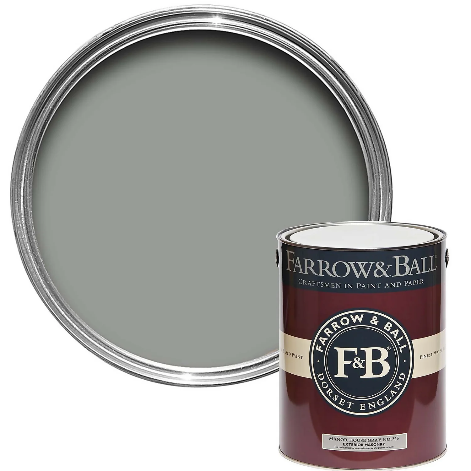 Farrow & Ball Exterior Masonry Paint Manor House Gray - 5L Farrow & Ball Exterior Masonry Paint Manor House Gray - 5L -Best Paint Store 12809506 1504951872279420