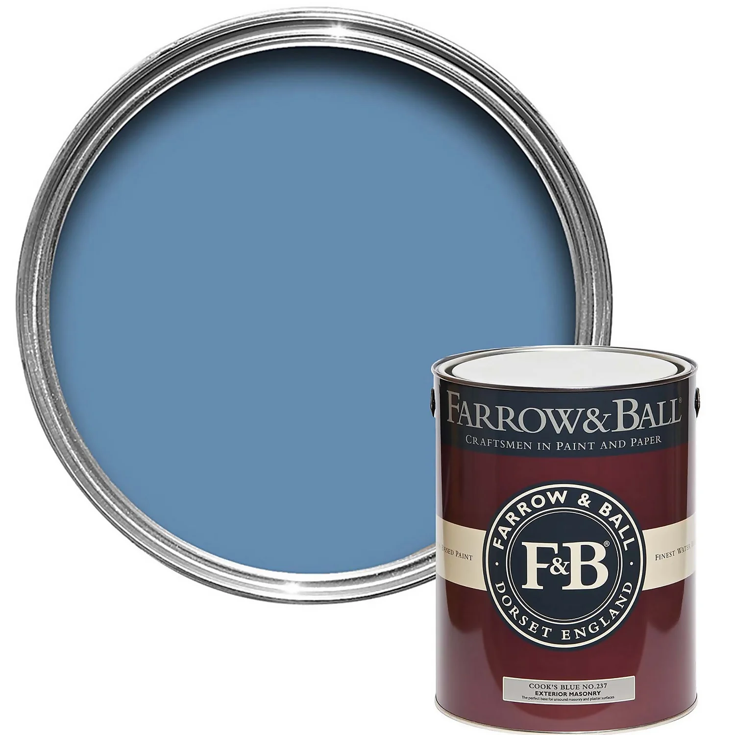 Farrow & Ball Exterior Masonry Cook's Blue - 5L Farrow & Ball Exterior Masonry Cook's Blue - 5L -Best Paint Store 12809808 2404951872464739