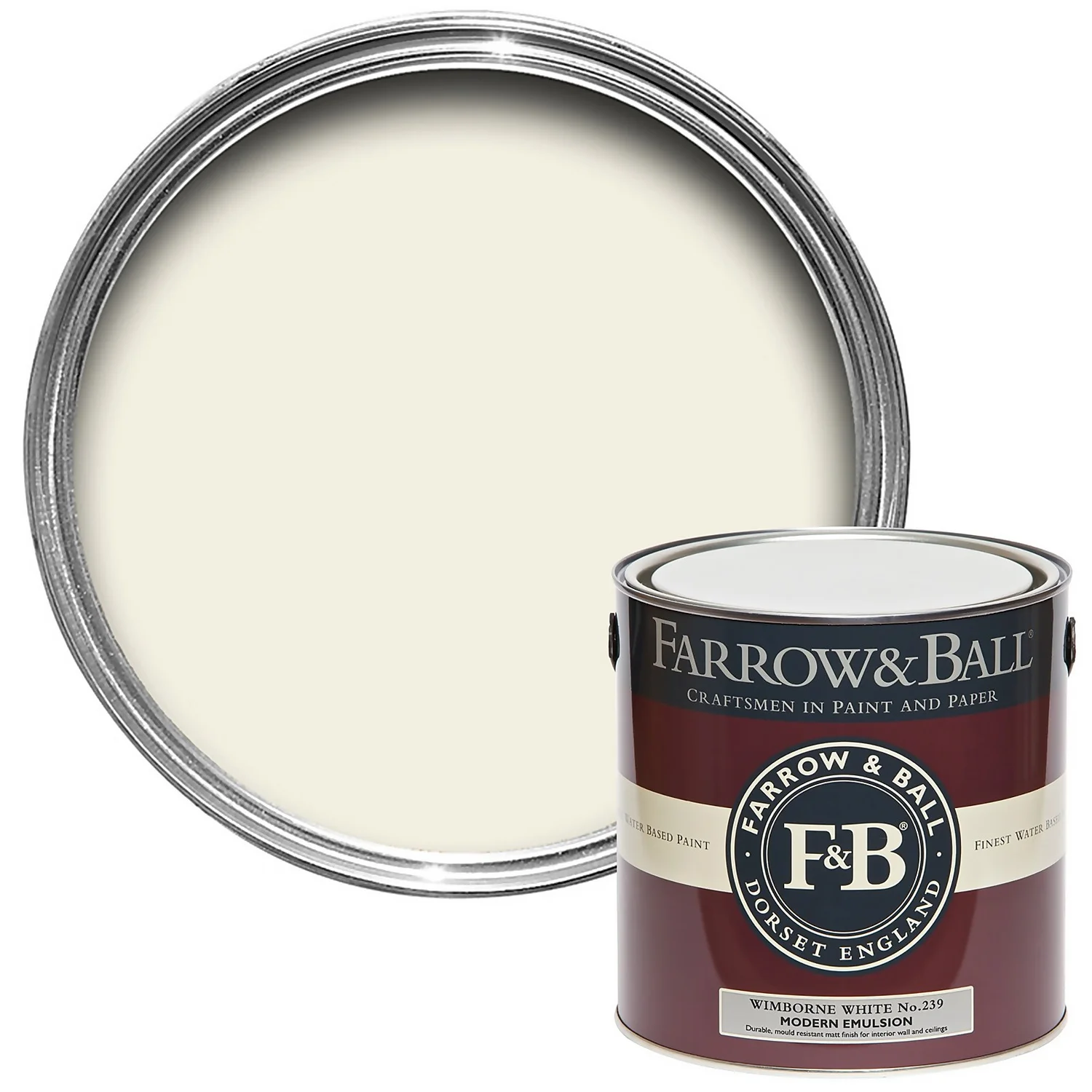 Farrow & Ball Modern Matt Emulsion Paint Wimborne White - 2.5L Farrow & Ball Modern Matt Emulsion Paint Wimborne White - 2.5L -Best Paint Store 12810140 3004951337849718