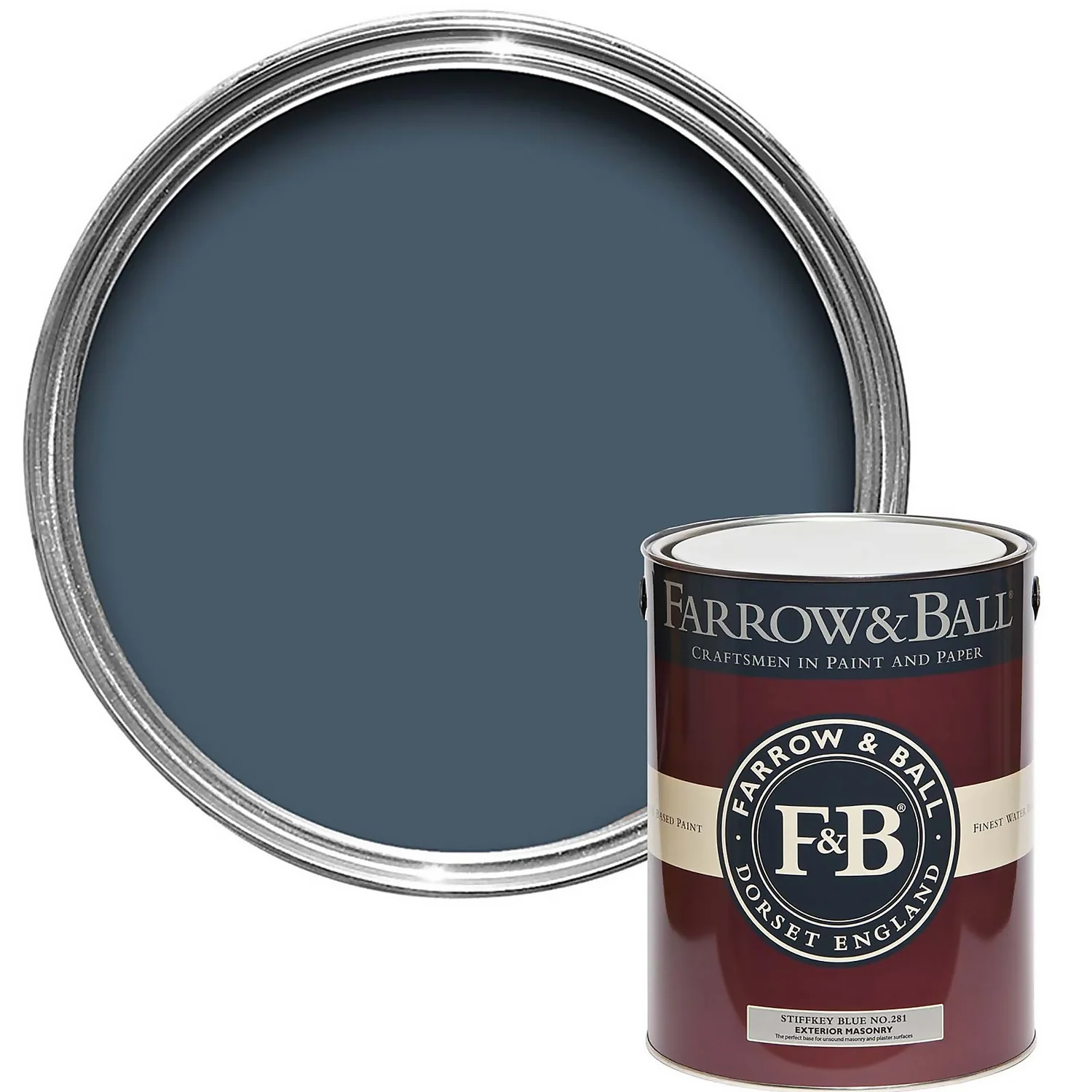 Farrow & Ball Exterior Masonry Paint Stiffkey Blue - 5L Farrow & Ball Exterior Masonry Paint Stiffkey Blue - 5L -Best Paint Store 12810620 5964951871523711