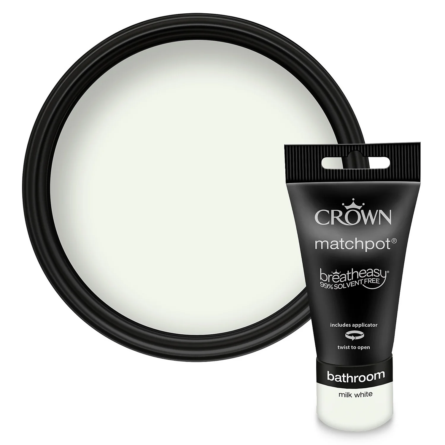 Crown Breatheasy Bathroom - Milk White - Mid Sheen Paint - 40ml Crown Breatheasy Bathroom - Milk White - Mid Sheen Paint - 40ml -Best Paint Store 12813924 5274847595682959