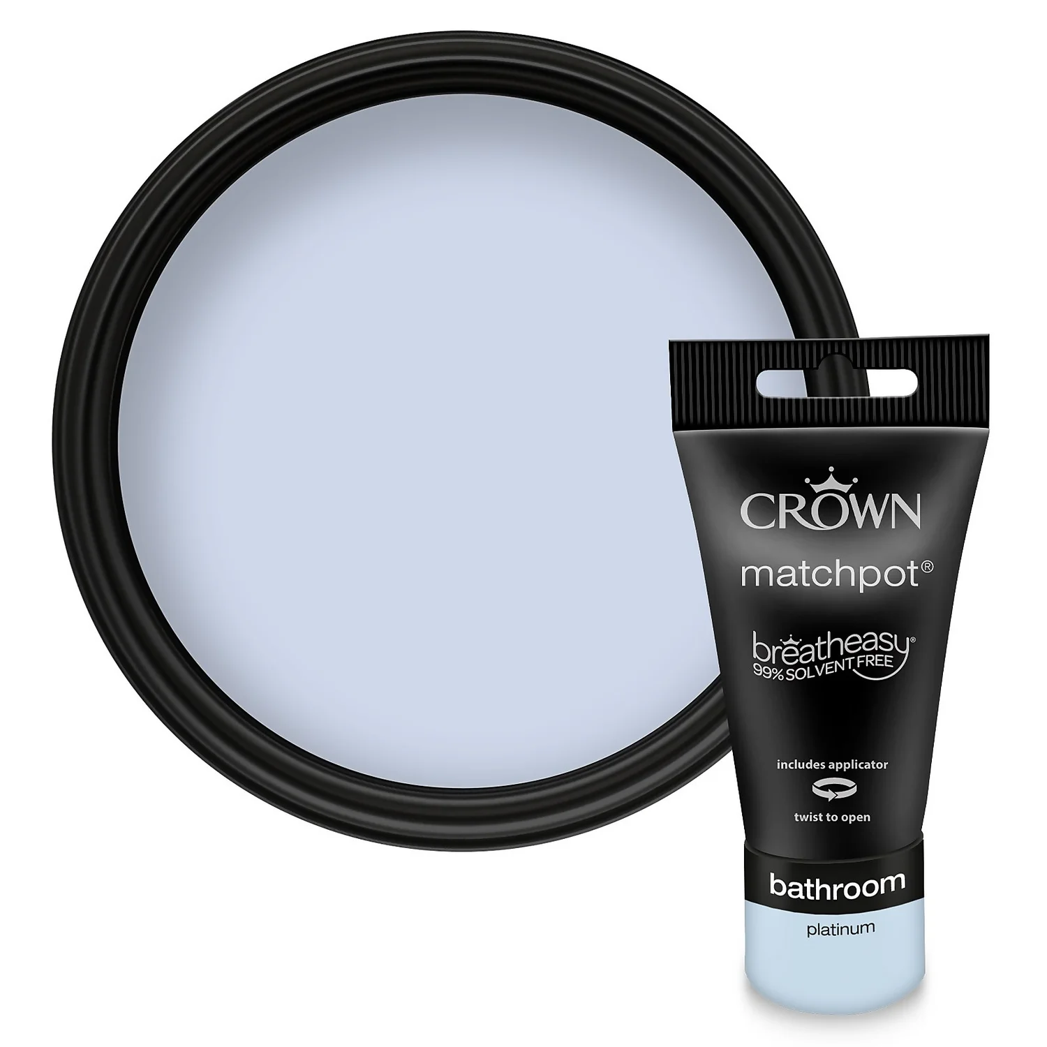 Crown Breatheasy Bathroom Mid Sheen Paint Platinum - Tester 40ml Crown Breatheasy Bathroom Mid Sheen Paint Platinum - Tester 40ml -Best Paint Store 12813929 1304847595717462
