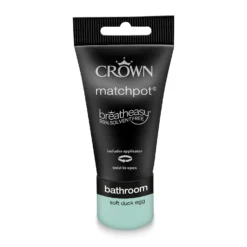 Crown Breatheasy Bathroom Mid Sheen Paint Soft Duck Egg - Tester 40ml -Best Paint Store 12813930 2864857364605975