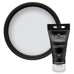 Crown Breatheasy Bathroom Mid Sheen Paint Soft Steel - Tester 40ml