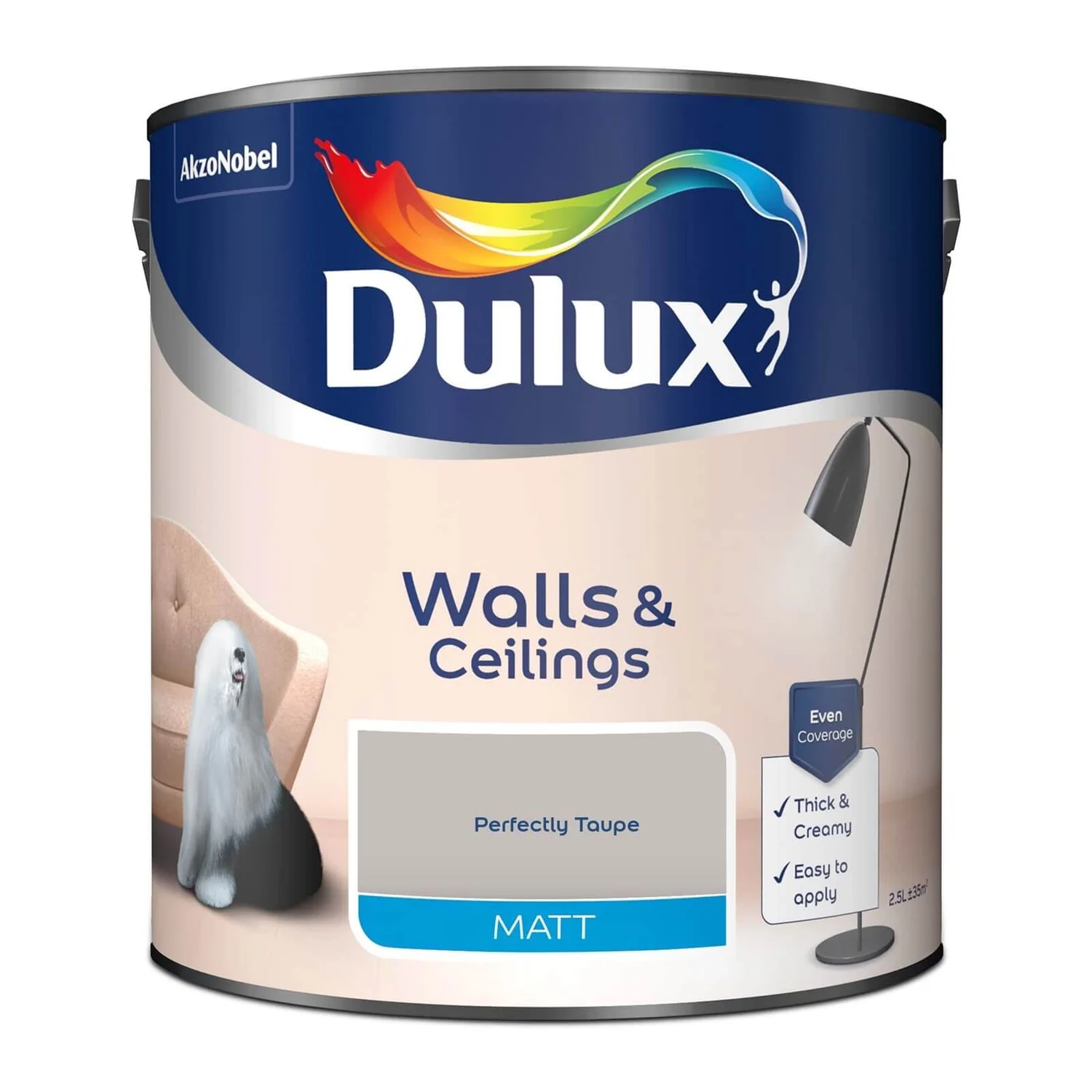 Dulux Matt Emulsion Paint Perfectly Taupe - 2.5L Dulux Matt Emulsion Paint Perfectly Taupe - 2.5L -Best Paint Store 12814933 3914833198818304