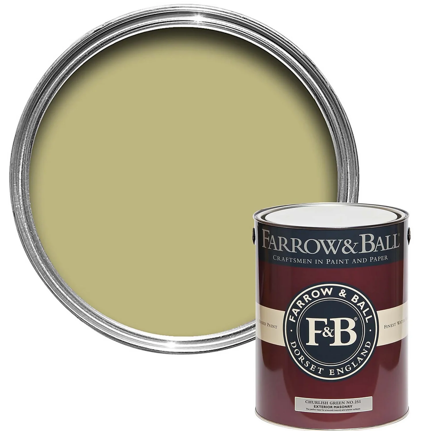 Farrow & Ball Exterior Masonry Churlish Green - 5L Farrow & Ball Exterior Masonry Churlish Green - 5L -Best Paint Store 12815236 1834951875014421