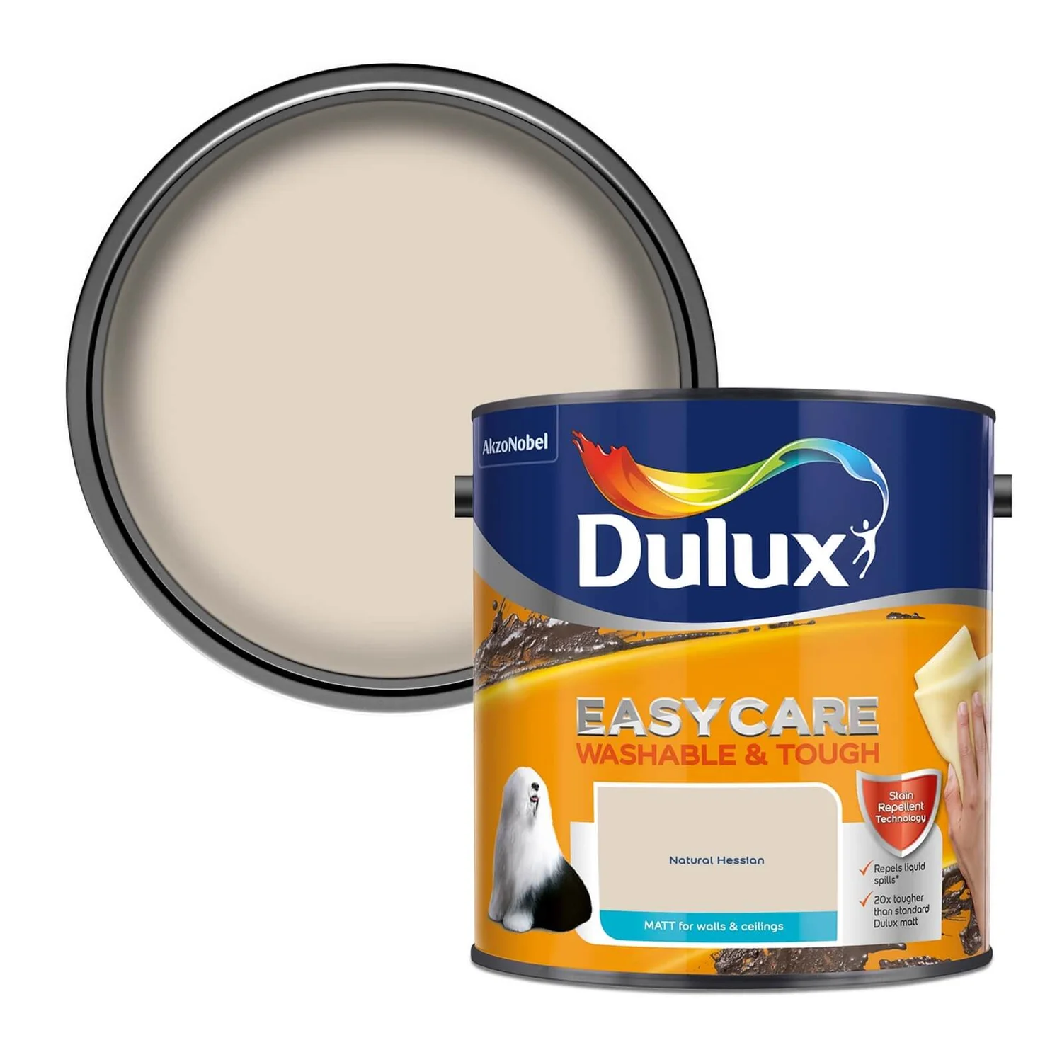 Dulux Easycare Washable & Tough Matt Paint Natural Hessian - 2.5L Dulux Easycare Washable & Tough Matt Paint Natural Hessian - 2.5L -Best Paint Store 12815710 4744831957711164
