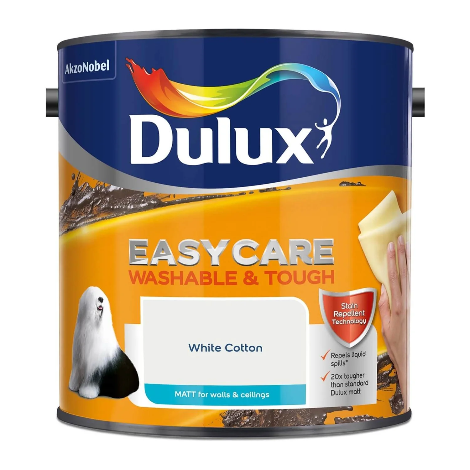 Dulux Easycare Washable & Tough Matt Paint White Cotton - 2.5L Dulux Easycare Washable & Tough Matt Paint White Cotton - 2.5L -Best Paint Store 12815856 9154833169049523