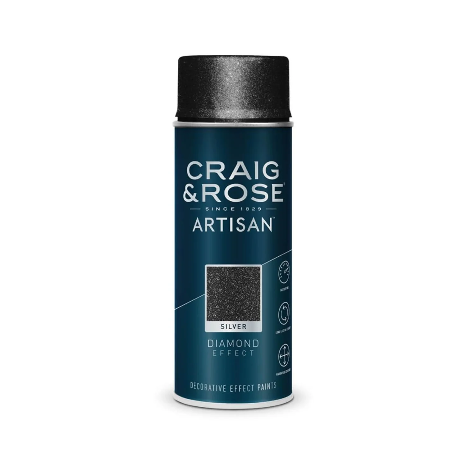 Craig & Rose Artisan Diamond Effect Spray Paint - Silver - 400ml Craig & Rose Artisan Diamond Effect Spray Paint - Silver - 400ml -Best Paint Store 12817544 1374831908081330