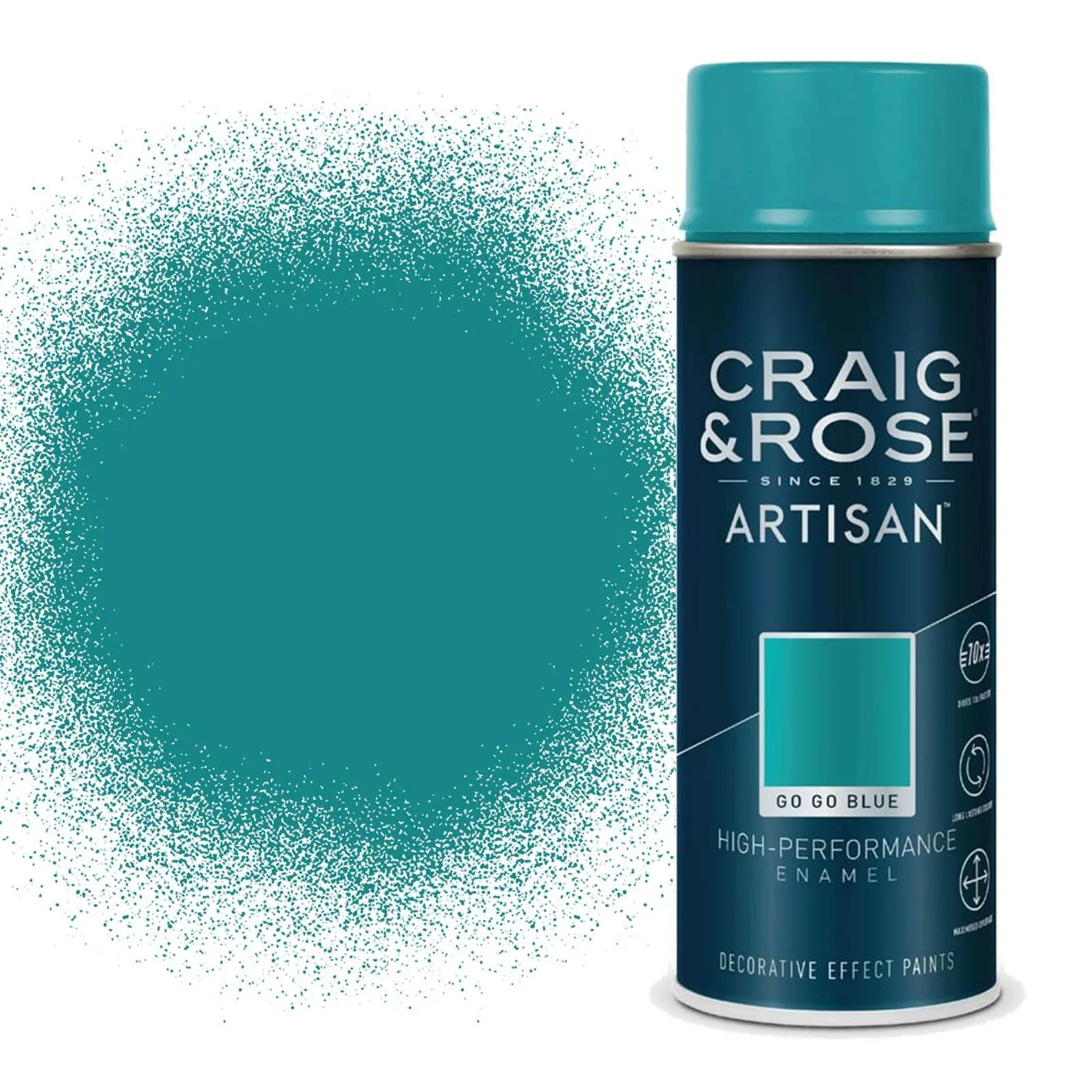 Craig & Rose Artisan Enamel Gloss Spray Paint - Gogo Blue - 400ml Craig & Rose Artisan Enamel Gloss Spray Paint - Gogo Blue - 400ml -Best Paint Store 12817666 1924831907892312