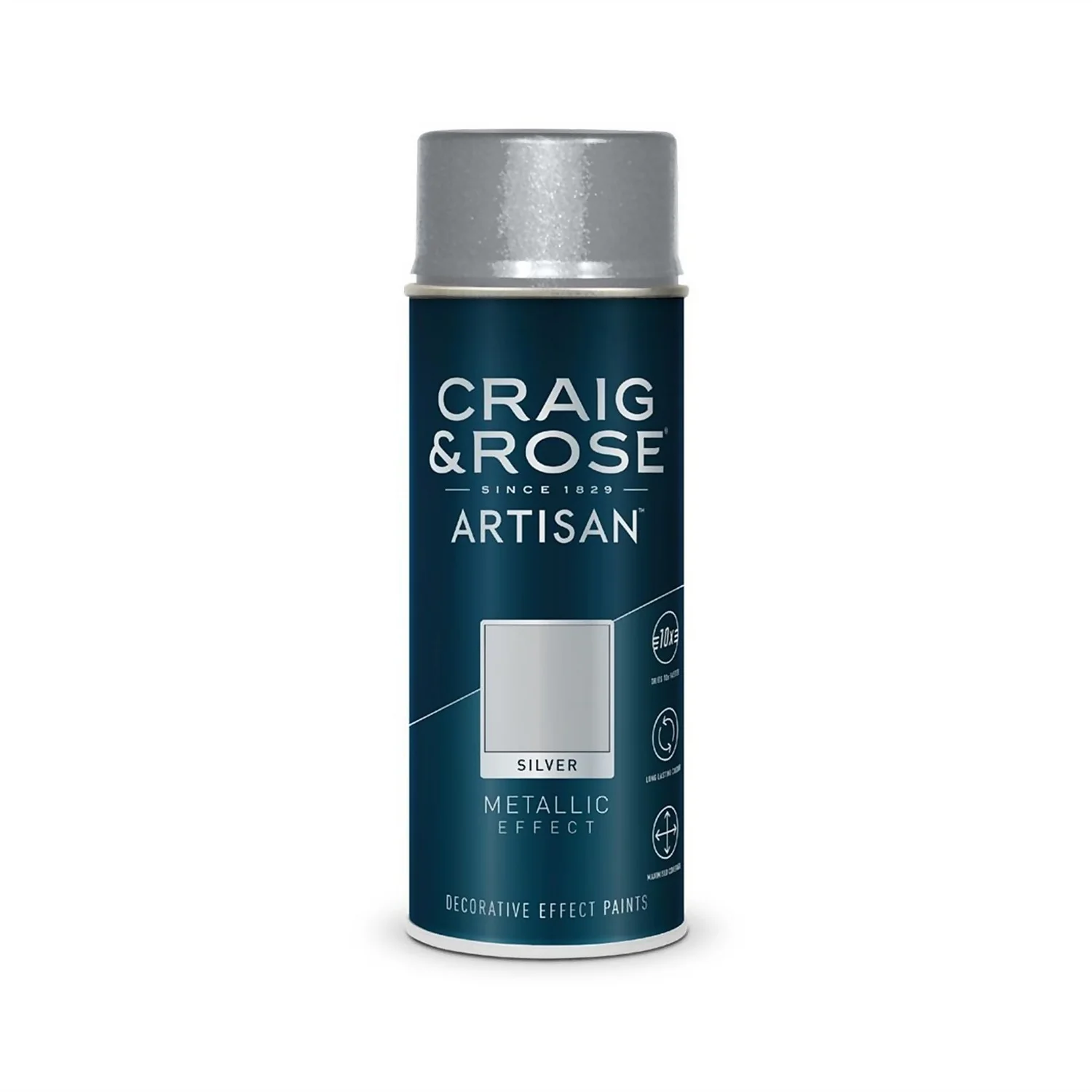 Craig & Rose Artisan Metallic Effect Spray Paint - Silver - 400ml Craig & Rose Artisan Metallic Effect Spray Paint - Silver - 400ml -Best Paint Store 12817862 1325052700194852