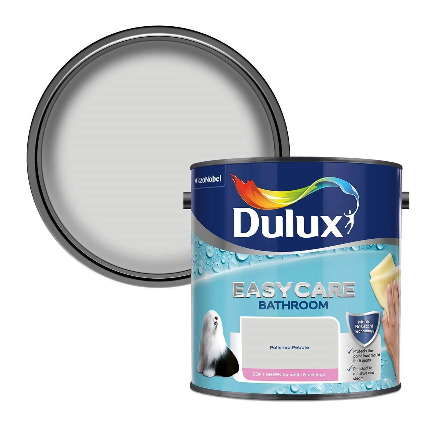 Dulux Easycare Bathroom Polished Pebble Soft Sheen Paint - 2.5L Dulux Easycare Bathroom Polished Pebble Soft Sheen Paint - 2.5L -Best Paint Store 12819245 1154831966235151