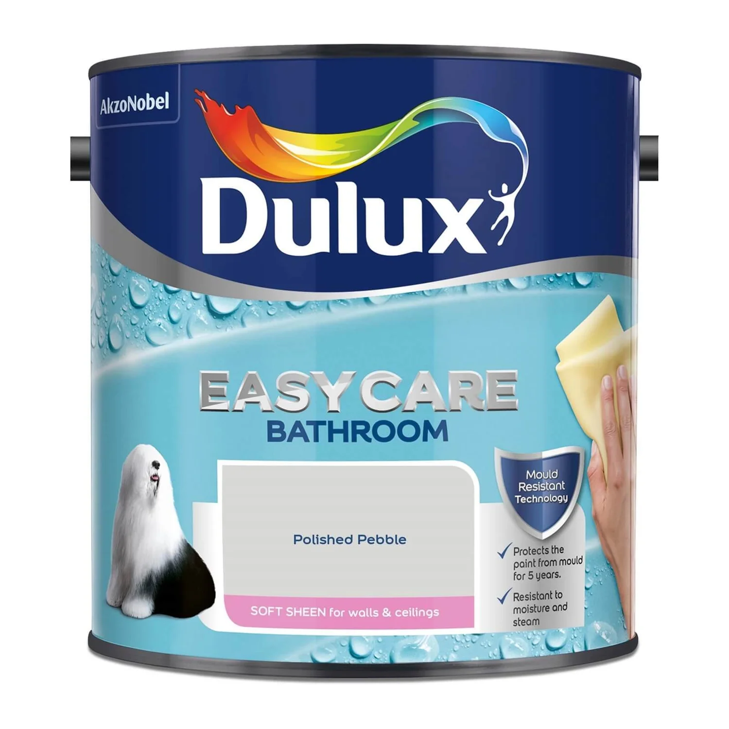 Dulux Easycare Bathroom Polished Pebble Soft Sheen Paint - 2.5L Dulux Easycare Bathroom Polished Pebble Soft Sheen Paint - 2.5L -Best Paint Store 12819245 1174833221176236