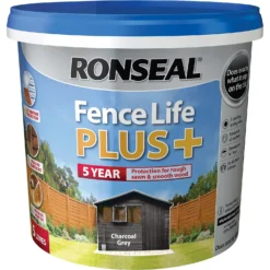 Ronseal Fence Life Plus Paint Charcoal Grey - 5L -Best Paint Store 12821358 2044942086891111