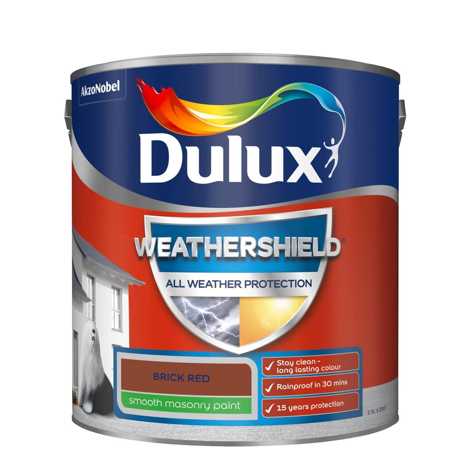 Dulux Weathershield All Weather Smooth Masonry Paint Brick Red - 2.5L Dulux Weathershield All Weather Smooth Masonry Paint Brick Red - 2.5L -Best Paint Store 12822696 5874831917531117
