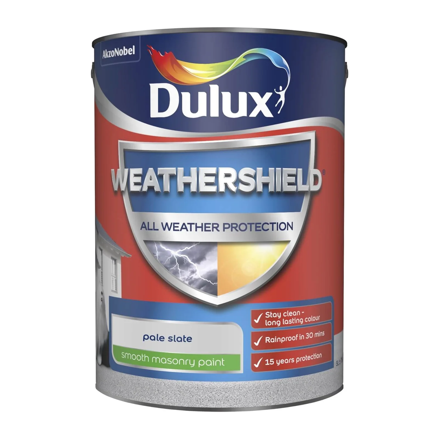 Dulux Weathershield All Weather Smooth Masonry Paint Pale Slate - 5L Dulux Weathershield All Weather Smooth Masonry Paint Pale Slate - 5L -Best Paint Store 12822847 3994831917030081