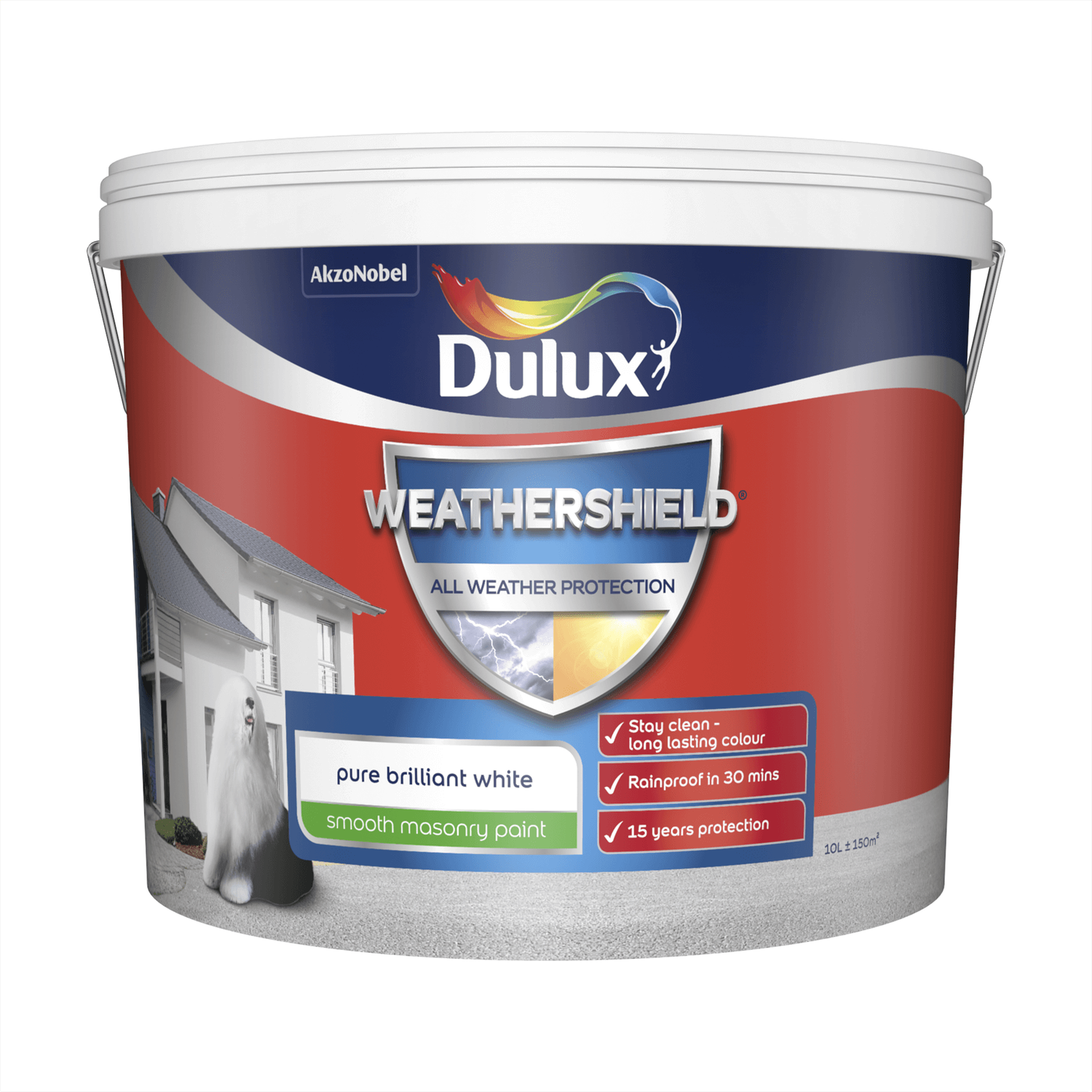 Dulux Weathershield All Weather Smooth Masonry Paint Pure Brilliant White - 10L Dulux Weathershield All Weather Smooth Masonry Paint Pure Brilliant White - 10L -Best Paint Store 12822865 1924831917539469