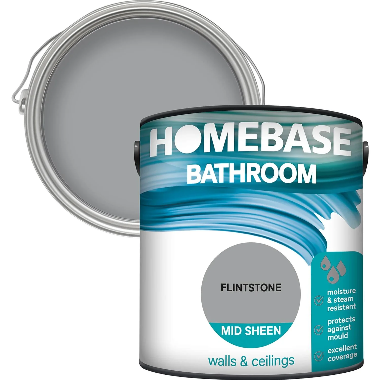 Homebase Bathroom Mid Sheen Paint - Fintstone 2.5L Homebase Bathroom Mid Sheen Paint - Fintstone 2.5L -Best Paint Store 12832521 1444831959114408