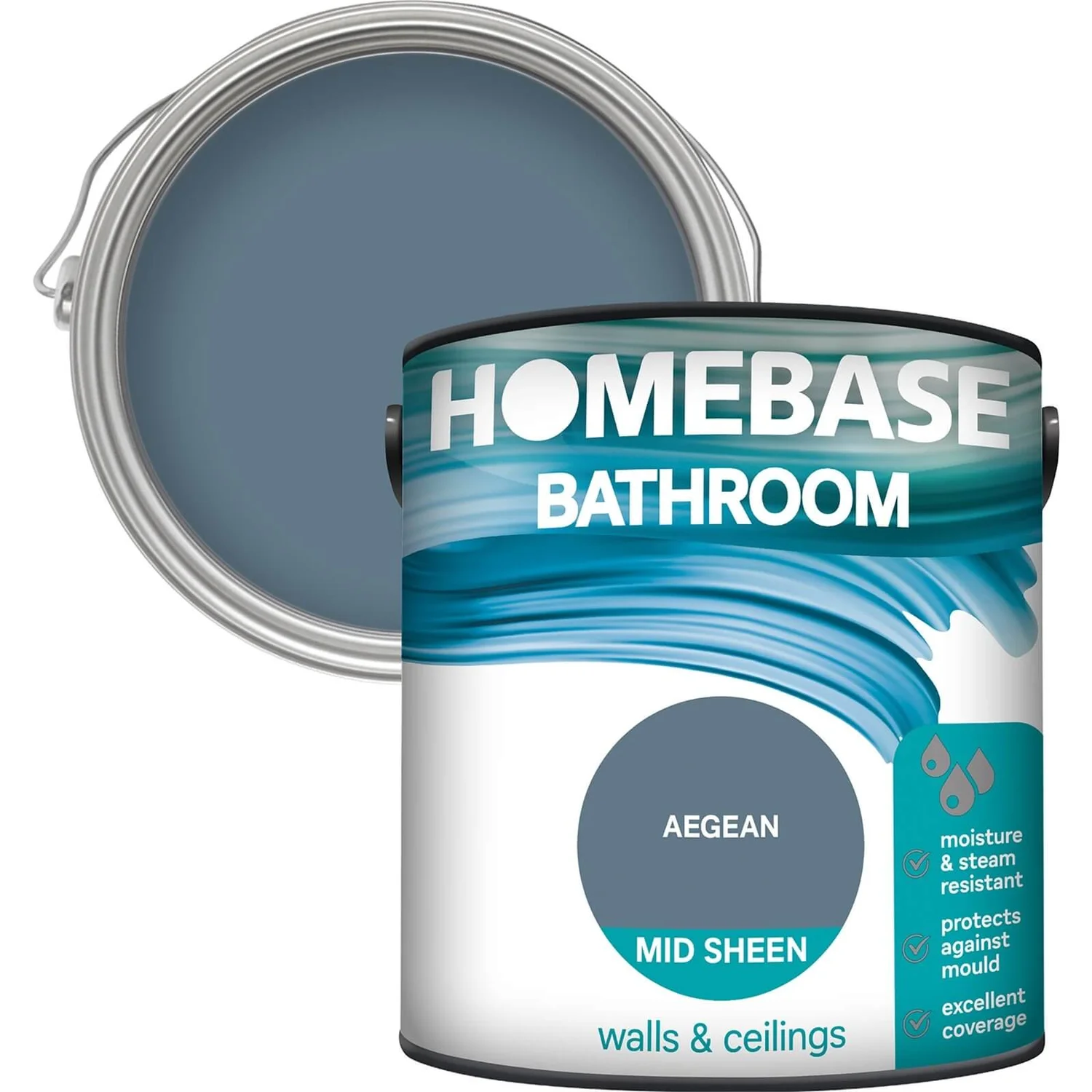 Homebase Bathroom Mid Sheen Paint - Aegean 2.5L Homebase Bathroom Mid Sheen Paint - Aegean 2.5L -Best Paint Store 12832533 1334831964561943