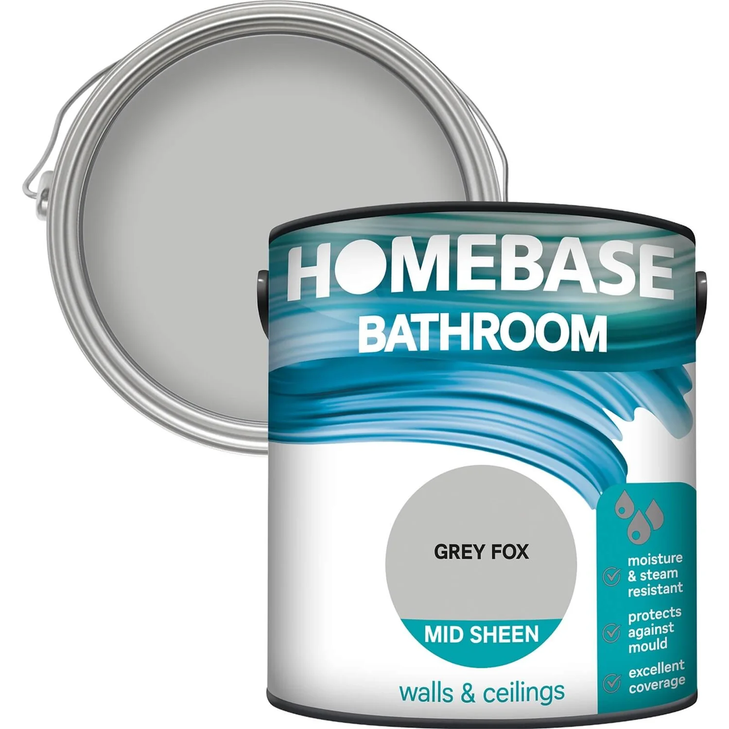 Homebase Bathroom Mid Sheen Paint - Grey Fox 2.5L Homebase Bathroom Mid Sheen Paint - Grey Fox 2.5L -Best Paint Store 12832541 9194831964315076
