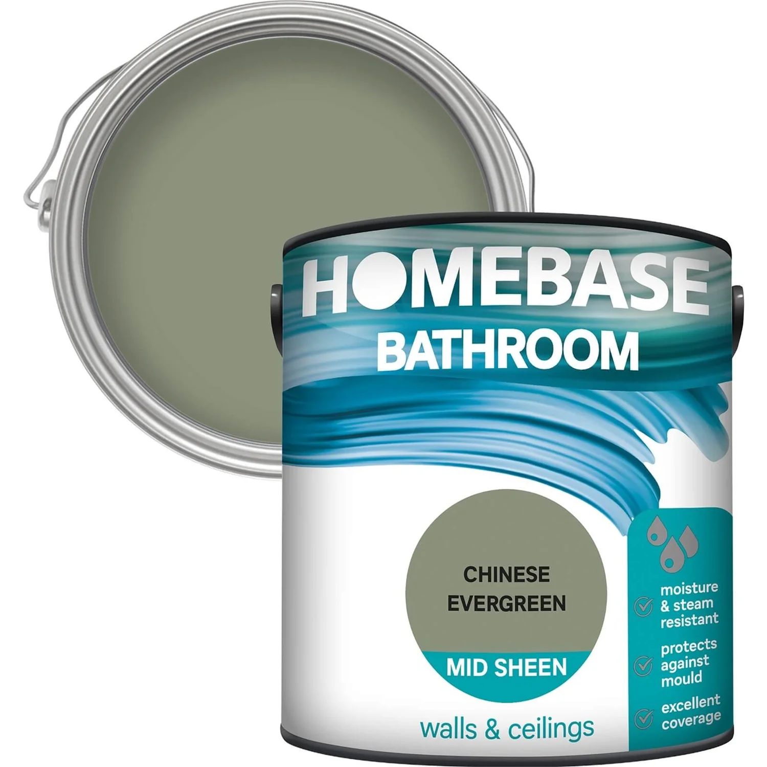 Homebase Bathroom Mid Sheen Paint - Chinese Evergreen 2.5L Homebase Bathroom Mid Sheen Paint - Chinese Evergreen 2.5L -Best Paint Store 12832550 2124831918955517