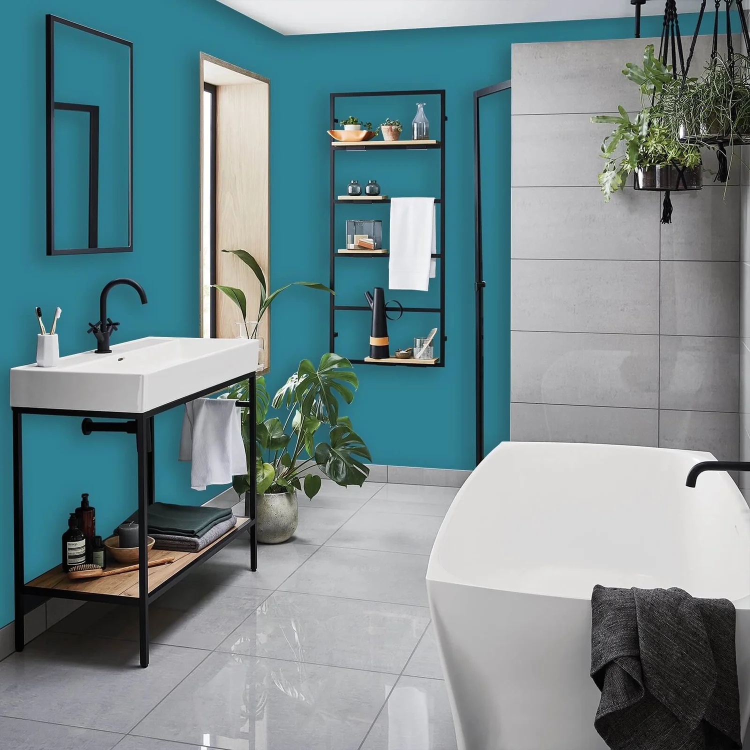 Homebase Bathroom Mid Sheen Paint - Teal 2.5L Homebase Bathroom Mid Sheen Paint - Teal 2.5L -Best Paint Store 12832694 5434832978933286