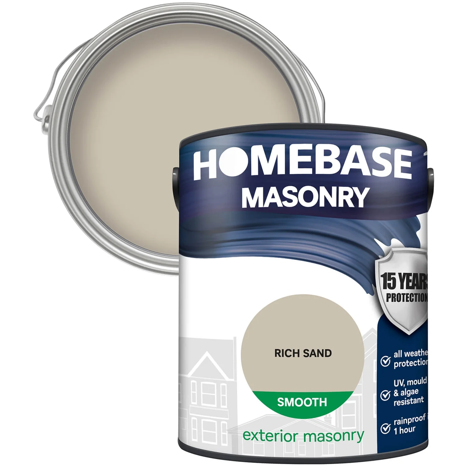 Homebase Smooth Masonry Paint - Rich Sand 5L Homebase Smooth Masonry Paint - Rich Sand 5L -Best Paint Store 12833276 9774831917792057