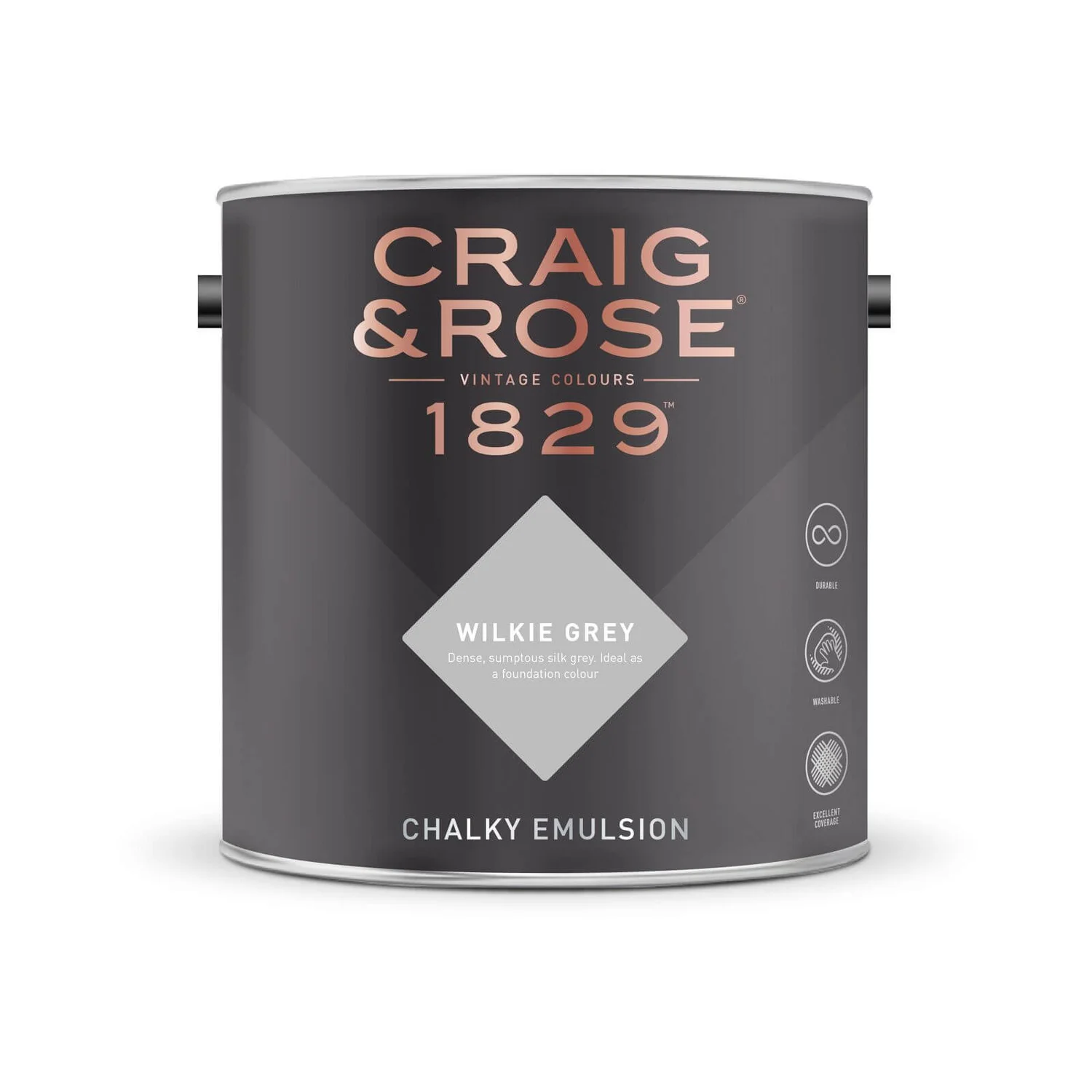 Craig & Rose 1829 Chalky Emulsion Paint Wilkie Grey - 5L Craig & Rose 1829 Chalky Emulsion Paint Wilkie Grey - 5L -Best Paint Store 12833331 2794832956603119