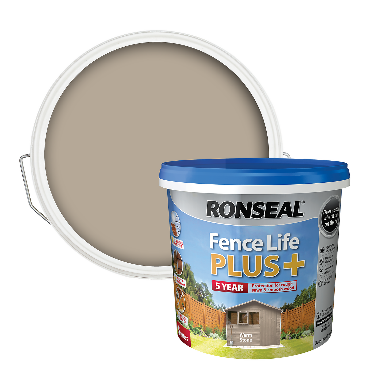 Ronseal Fence Life Plus - Warm Stone - 5L Ronseal Fence Life Plus - Warm Stone - 5L -Best Paint Store 12833719 9354942086848247