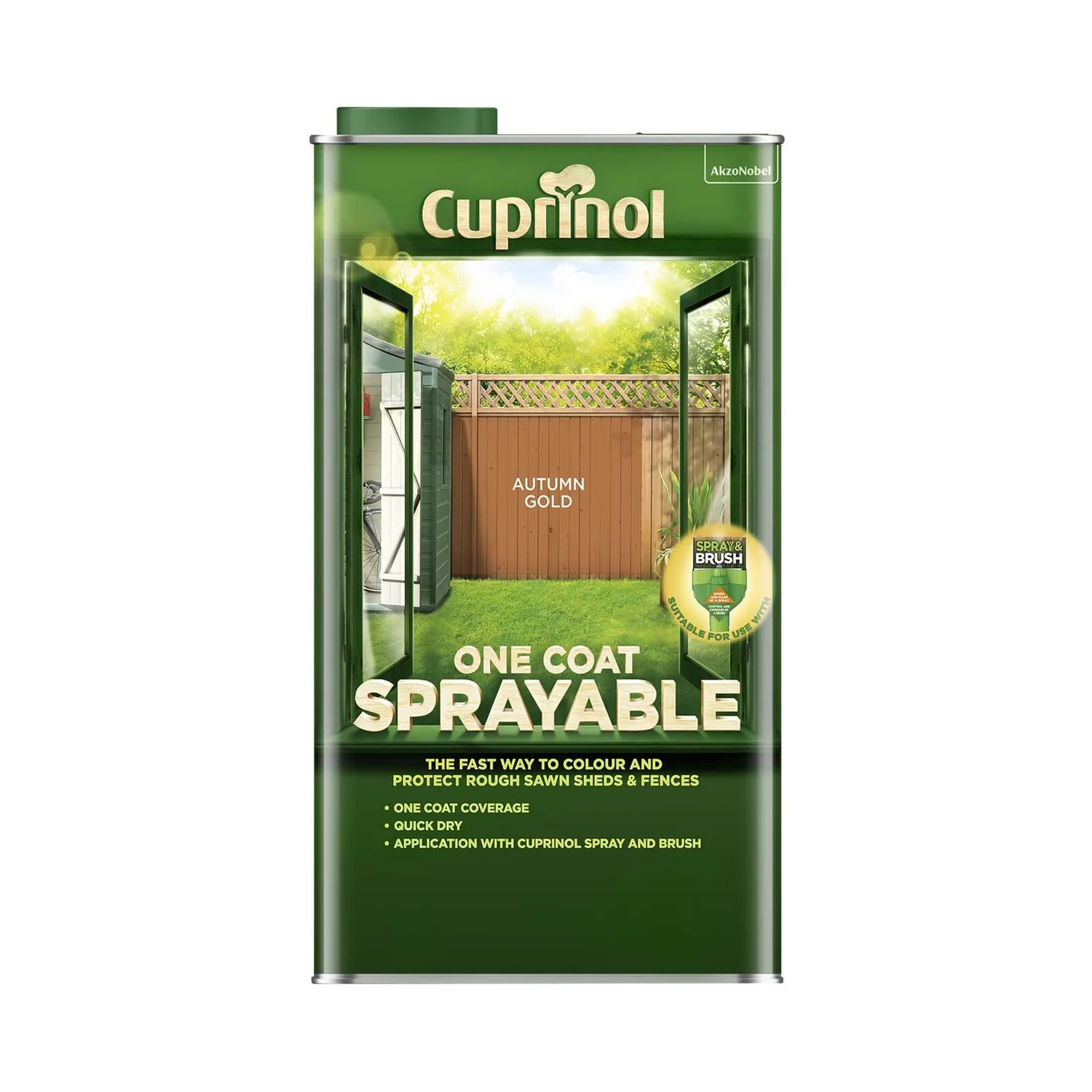 Cuprinol One Coat Sprayable Shed & Fence Paint - Autumn Gold - 5L Cuprinol One Coat Sprayable Shed & Fence Paint - Autumn Gold - 5L -Best Paint Store 12836868 7844831917786732