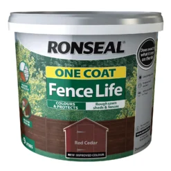 Ronseal One Coat Fence Life Paint Red Cedar - 9L -Best Paint Store 12837604 1044942087320246