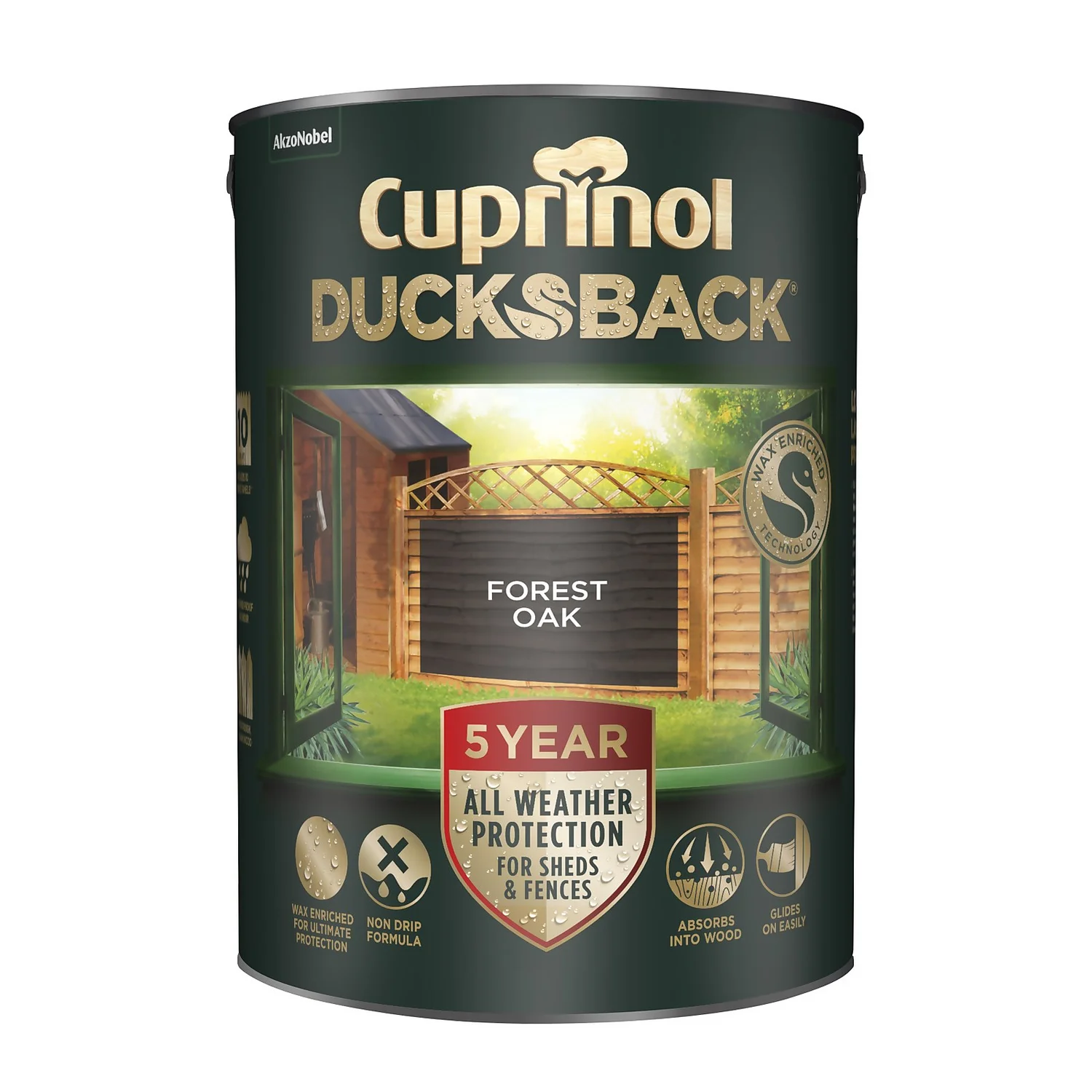 Cuprinol 5 Year Ducksback - Forest Oak - 5L Cuprinol 5 Year Ducksback - Forest Oak - 5L -Best Paint Store 12837866 1474865616248631