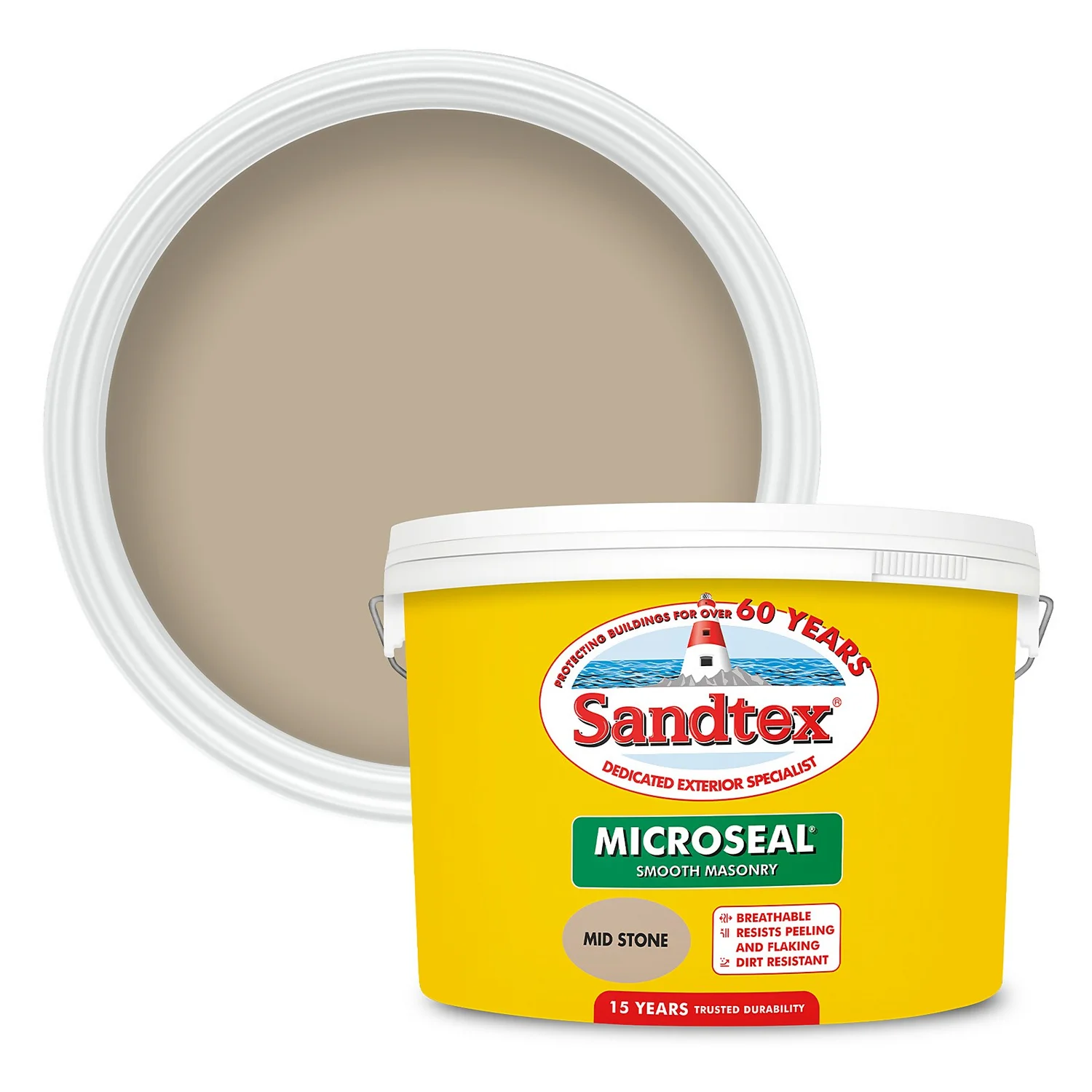 Sandtex® Ultra Smooth Masonry Paint Mid Stone - 10L Sandtex® Ultra Smooth Masonry Paint Mid Stone - 10L -Best Paint Store 12840368 1014872085158735