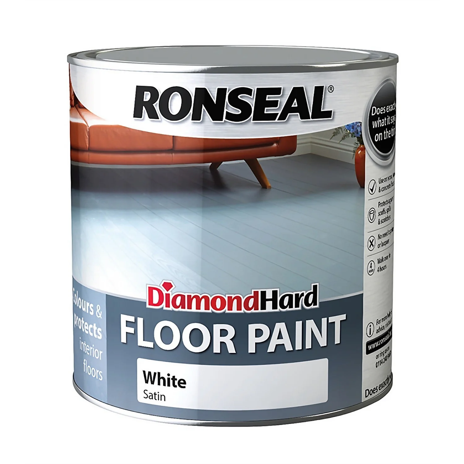 Ronseal Diamond Hard White - Floor Paint - 2.5L Ronseal Diamond Hard White - Floor Paint - 2.5L -Best Paint Store 12841310 2534966147852071