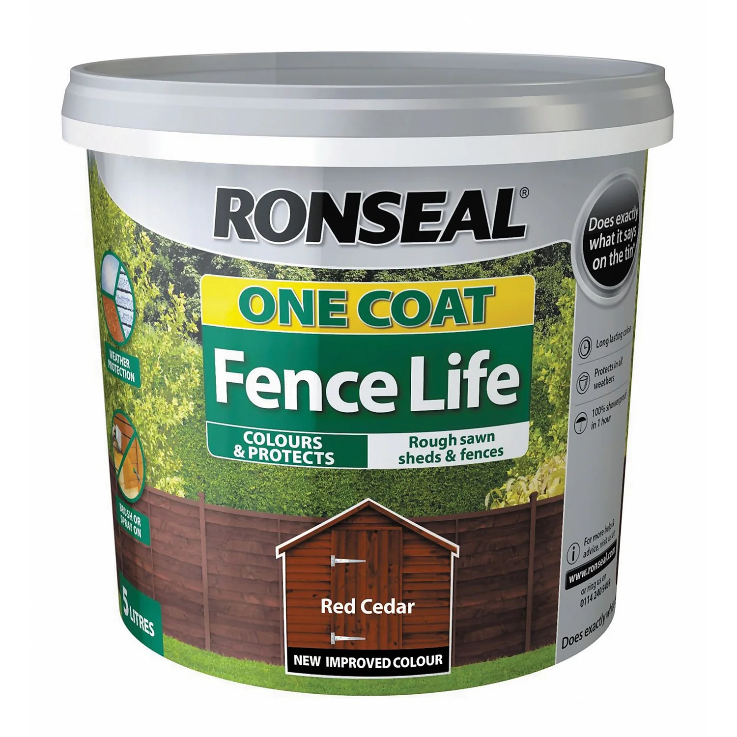 Ronseal One Coat Fence Life Paint Red Cedar - 5L Ronseal One Coat Fence Life Paint Red Cedar - 5L -Best Paint Store 12841672 9264942087194441